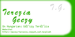 terezia geczy business card